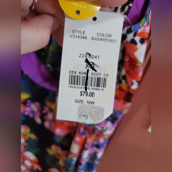 NWT Ronni Nicole Floral Animal Wild Print Sleeveless Maxi Dress 16W New - Picture 5 of 5